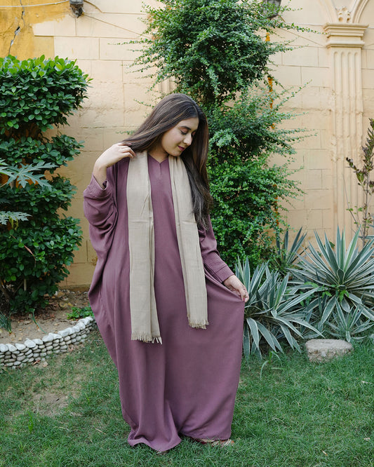 1-Piece Plain Cey Fabric Abaya