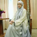 3 PCS Moonlight Shaded Abaya with Silk Inner Maxi