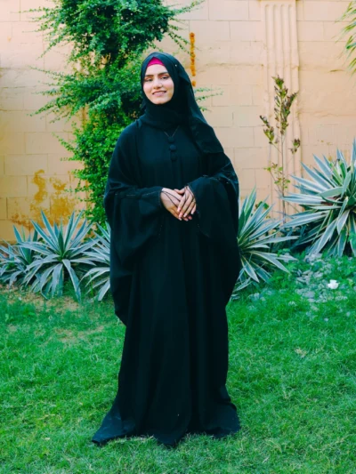 2 PCS BEGI STYLE BUTTERFLY BLACK ABAYA